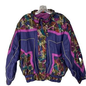 💜 Vintage Windbreaker Jacket 💜 80s/90s Medium